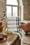 Set of 4 Hand and Face Towels 50X90 cm Leopard Elegance - 4