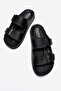 Enova 2 Buckle Men's Slippers Black - 5