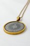 Gold Color Inshirah and Allah Words Double Color Ayetel Kursi Written Stainless Steel Necklace with 60 cm Rod and Thick Doc Chain - 5