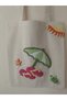 Punch Embroidered Linen Beach Bag Cloth Bag Daily Bag - 5