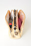 Women's Butterfly Gold 4-Compartment Lined Handbag and Zipper Closure Handbag and Shoulder Bag - 5