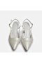 Large Size Short Heeled Bridal Shoes Pearl White Pointed Toe 41-42-43-44 - 5
