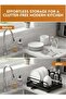 Large Stainless Steel Dish Drying Rack with Drainboard & 360° Swivel Water Outlet - 5