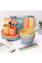 32-Piece Set of Wheat Straw Bowl Cup and Plate Tableware Set Dining Tableware Set, Bowl, Cup And Saucer Set - 3