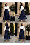 Women's Ribbed Shorts Lined Satin Full Circle Mevlana Skirt - 4