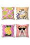 Disco Ball Patterned 4-Piece Throw Pillow Cover Set - 3