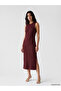 Nevavm Oval Neck Ribbed Bodycon Dress with a Difference - 2