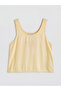 Lcw Dream Yellow U-Neck Embroidered Women's Shorts Pajama Set - 6