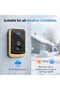 Wireless Doorbell Kit with Plug-in Receiver, 500FT Range, 45 Chimes & 4 Volume Levels, LED Flash, IP44 Waterproof, Easy Installation for Home, Office & Multi-Entry Houses - 4