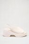Stella Ecru Women's Genuine Leather Daily Comfortable Sole Sandals - 6