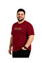 Men's Large Size Burgundy Crew Neck Short Sleeve Overcome T-Shirt 3Xl-4Xl-5Xl-6Xl - 2