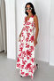 Women's Floral Print Low Back V-Neck Sleeveless Long Summer Maxi Dress
