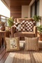 Cowboy Goose Patterned 4-Piece Throw Pillow Cover Set
