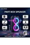 BS-103 Party Box Speaker, Dual 8-Inch Woofers Bluetooth Speaker with Microphone, 2400mAh Battery, RGB LED Lights, 45Hz-18KHz Frequency, 85dB S/N, Wireless Karaoke System - 3