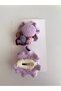 Girl's Knitted Snapback Hat Buckle (Purple Shades) - 3
