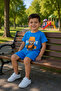 Boy's Printed Combed Cotton Shorts Set 3-5 Years I Cotton Combed Shorts Set I Short Sleeve Shorts Combed Cotton Set - 2