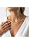 Three Layered Snake Chain Beaded Gold Ready-To-Wear Layering Necklace