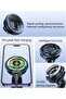 Semiconductor Cooling 15W Magnetic Wireless Charging Car Holder – Dual Ambient Lighting, Vacuum Nano Suction Cup, Flexible Aluminum Bracket (Black) - 2