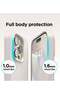 [3-in-1] iPhone 15 Plus Case Bundle – White Liquid Silicone Shockproof Case with 9H Tempered Glass - 5