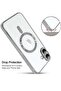 iPhone 16 Magnetic Case with Built-in Camera Lens Protector – MagSafe Compatible, Soft TPU Anti-Scratch Shockproof Slim Clear Cover for Men & Women, Silver - 5