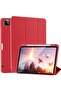 Case for iPad Pro 11 Inch 2021/2020 with Pencil Holder, Slim Trifold Stand (Red)