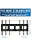 TV Wall Mount Bracket for 40-70 inch LCD/LED/Plasma TVs - 220 lbs Load, 15 Degree Tilt, Max VESA 850x450 - 3