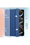 Navy Blue Slim Smart Case for iPad Pro 13-Inch M4 (2024) – Hard Back Shell, Adjustable Stand, and Auto Wake/Sleep Function - 6