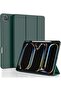 Green Tri-Fold PU Leather Case for iPad Pro 11-inch (M4) 2024 – Smart Tablet Cover with Multi-Angle Stand