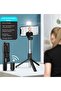 Selfie Stick with LED Fill Light, Phone Tripod Stand with Detachable Bluetooth Wireless Remote - 2