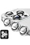 Silver Tempered Glass Camera Lens Protector for iPhone 16 Pro/Pro Max - HD Clarity with Automatic Alignment & Metal Rings