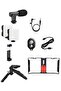 Multi-Purpose Adjustable All-in-One Video Making Kit with 2 LED Lights, Grips, and Microphone - 6