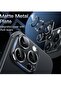 Camera Lens Protector for iPhone 15 Pro 6.1-Inch and iPhone 15 Pro Max 6.7-Inch, Full Coverage 9H Tempered Glass Ring Cover, Matte Metal Plate, Case Friendly, 1-Pack (Space Black) - 2
