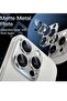 Camera Lens Protector for iPhone 15 Pro/Pro Max, 9H Tempered Glass, Matte Metal, 1-Pack (White) - 2