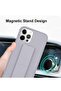 iPhone 16 Pro Max Titanium Gray Magnetic Case – Car Mount, Kickstand, Hand Strap & Multi-Stand Features in Premium Silicone - 4