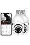 2Pcs Light Bulb Security Camera 2.4GHz & 5G WiFi Outdoor, 1080P E27 Light Socket Security Camera