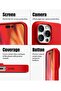 Liquid Silicone Case Compatible with iPhone 14 Pro Max (6.7 inch), Silky-Soft Touch Full Body Protection Shockproof Cover Case with Soft Microfiber Lining - Red - 3