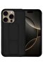 2-Pack Premium PU Leather Case & Screen Protector for iPhone 16 Pro Max – Shockproof, Anti-Scratch, Stand Function, Finger Grip Case Cover (Black) - 2