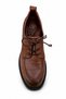 Women's Genuine Leather Lace-Up Thick Sole Casual Shoes Brown - 4
