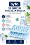 33-Cavity Round Ice Mold - Bpa-Free Plastic Ice Tray, Easy to Remove, Food-Contact Safe Pink White Blue 1 Piece Shipped in Assorted Colors