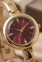 Meyland Women Gold Steel Handcuff Wristwatch with Claret Dial Minimal Luxury Elegant Bracelet Watch 2026 - 3