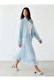 High Collar Polka Dot Gathered Women's Tunic - 2