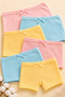 Girls' 6-Pack Cotton Boxer Briefs Set – Soft and Comfortable Underwear Colorful Set - 5