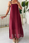 Linen, Scarf, Strap Dress and Blouse Set 51400 - 7