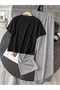 Unisex Brooklyn Printed Oversize Tshirt and Baggy Sweatpants - Summer Two-Piece Tracksuit Set - 4