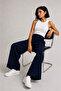 Crep Women's High Waist Wide Leg Double Fabric Pants with a Double Breasted Look - 4