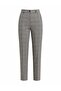 Women's High Waist Plaid Straight Leg Pants - 3