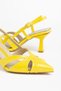 Terra Women's Yellow Patent Leather Buckle Detailed Thin Heeled Casual Shoes - 3