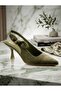 81 Women's Open-Back Heeled Shoes with Side Bow - 4