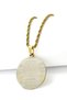 Gold Color Inshirah and Special Design Hilye-I Şerif Written Double-Sided 60 cm Twisted Chain Stainless Steel Necklace - 2