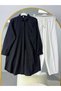 Basic Oversize Tunic Shirt Set